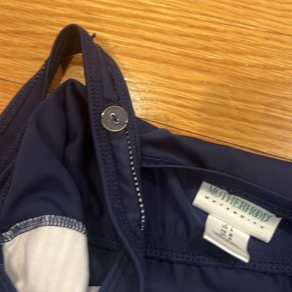 Motherhood maternity blue/white swim taniki top size large . - Picture 6 of 9